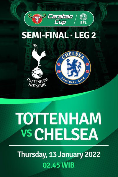 tottenham vs chelsea, semifinal carabao cup