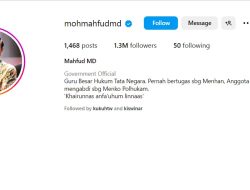 Heboh, Akun Instagram Mahfud MD Diretas